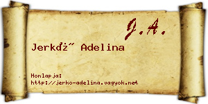 Jerkó Adelina névjegykártya
